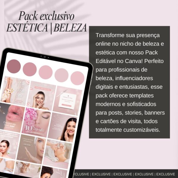 Pack 40 Postagens Editáveis no Canva para Estética e Beleza - MRR | PLR - Image 5